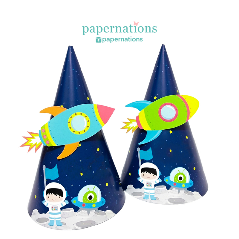 Outer Space Boy Cone Hats